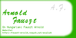 arnold fauszt business card